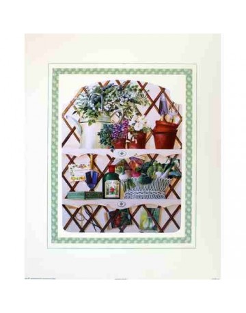 Etagères jardins marron et verte