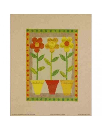 Collage 3 pots de fleurs